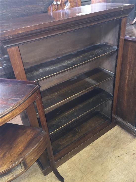 Victorian mahogany open bookcase